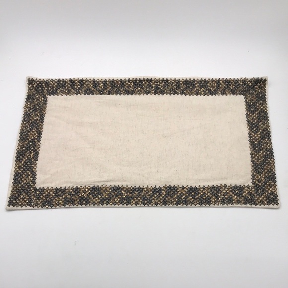 NWOT Restoration Hardware RH Diamond Multi Metal Sequin Border Pillow Cover
